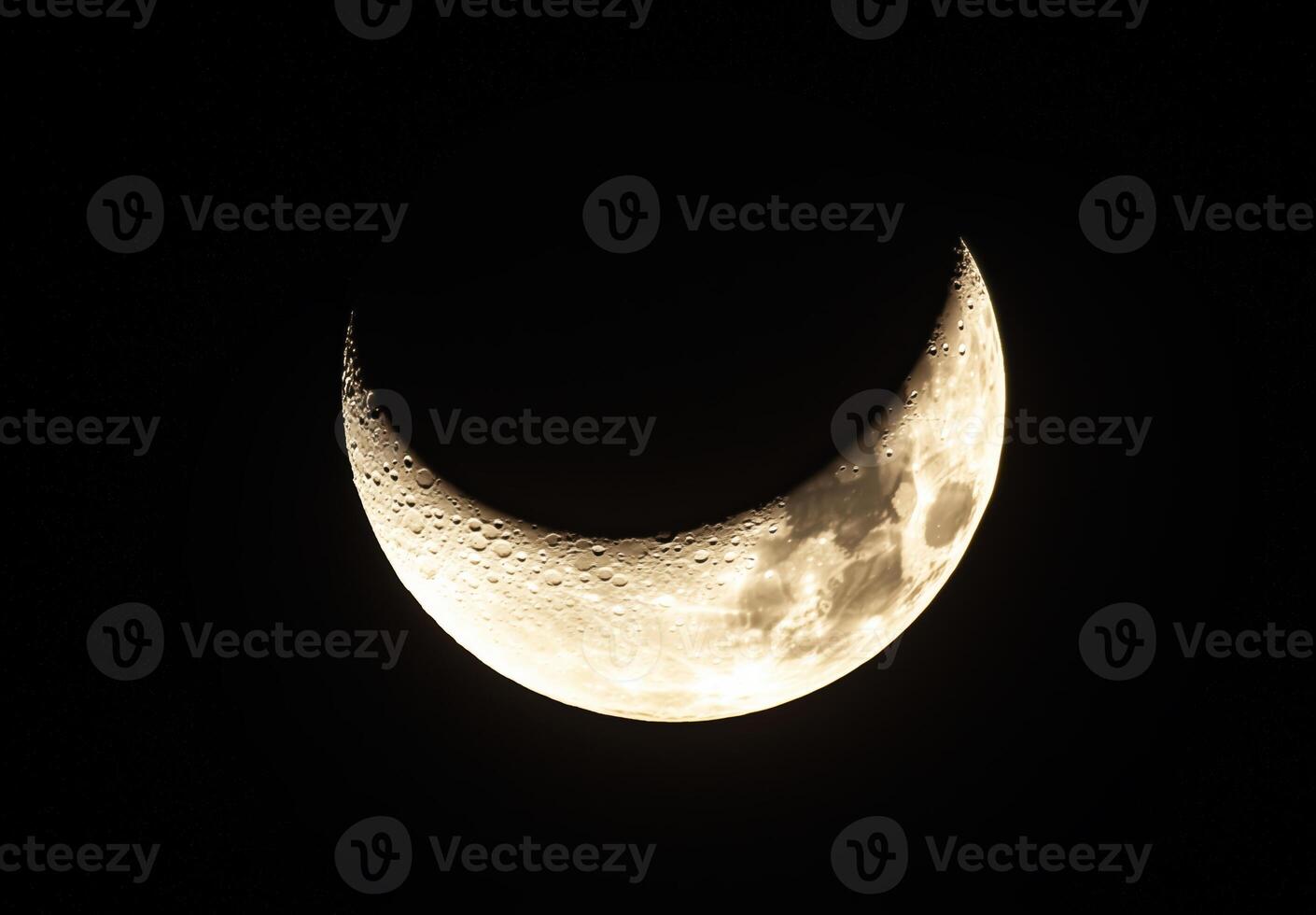 crescent moon glowing above clouds 5 photo