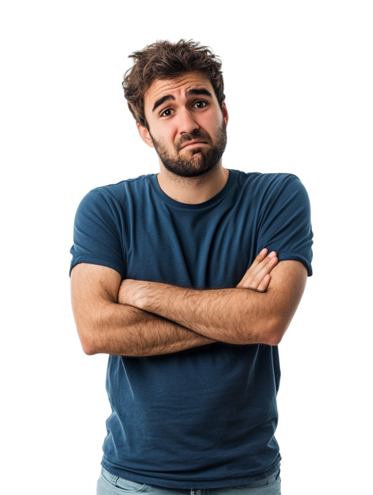 a man with his arms crossed standing with his arms folded png