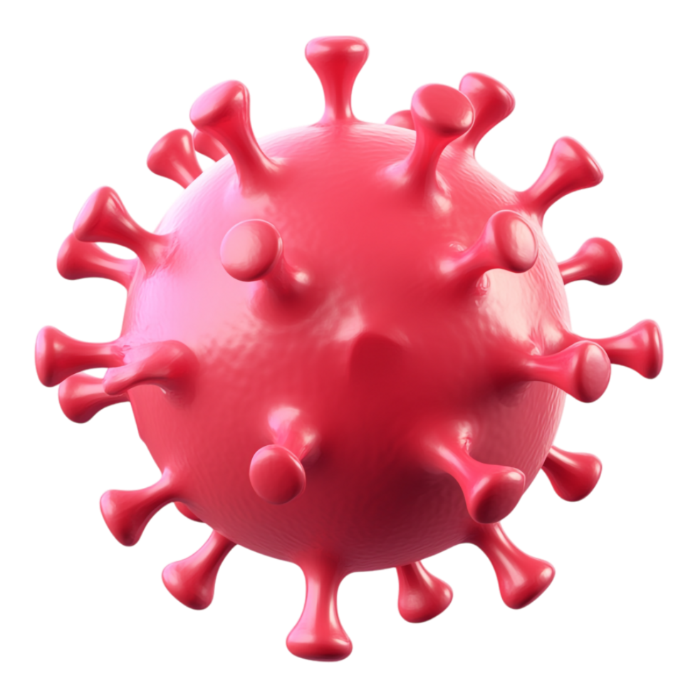 coronavirus virus, 3d illustration, transparent background png