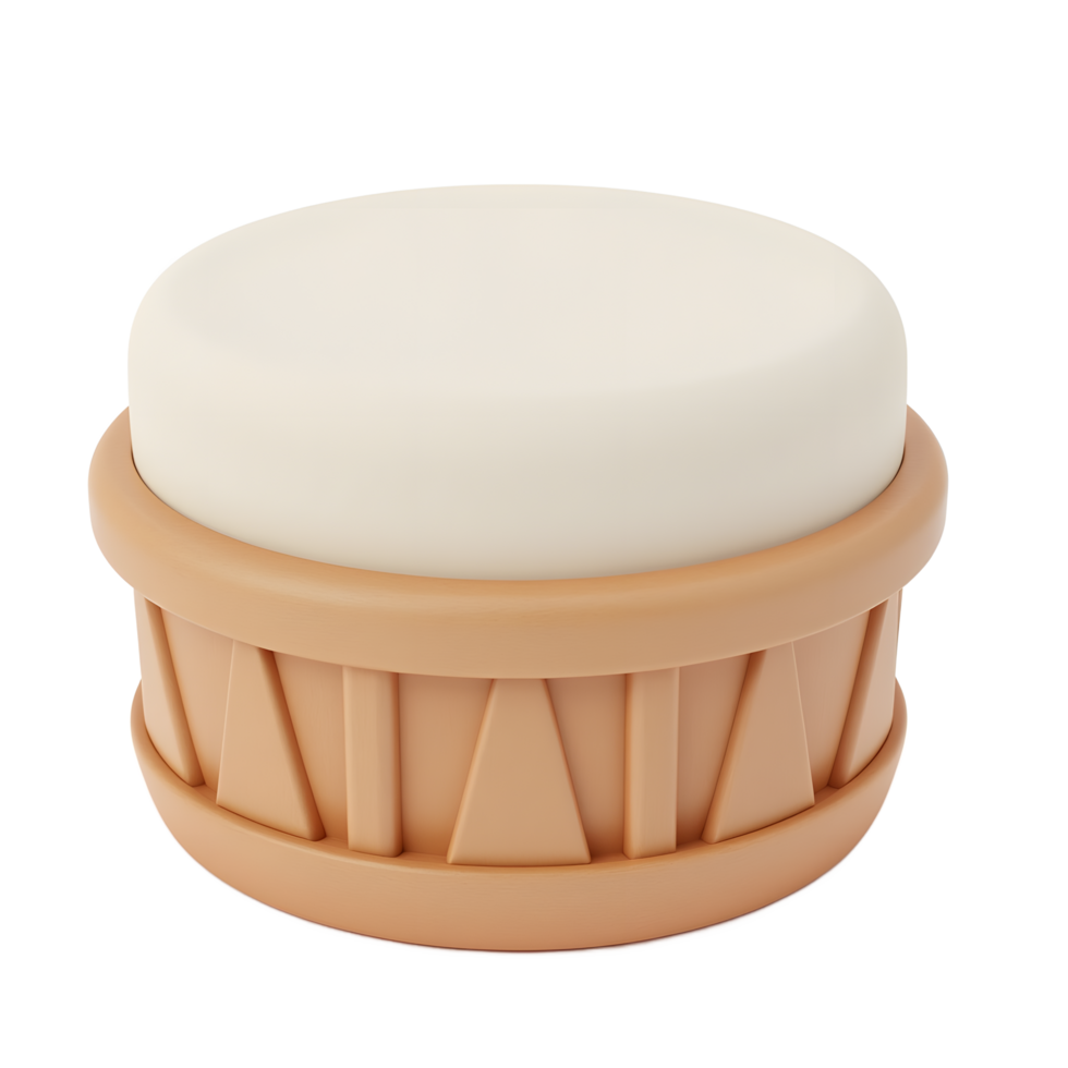 Creamy Beige Round Pedestal A Simple, Minimalist 3D Render png