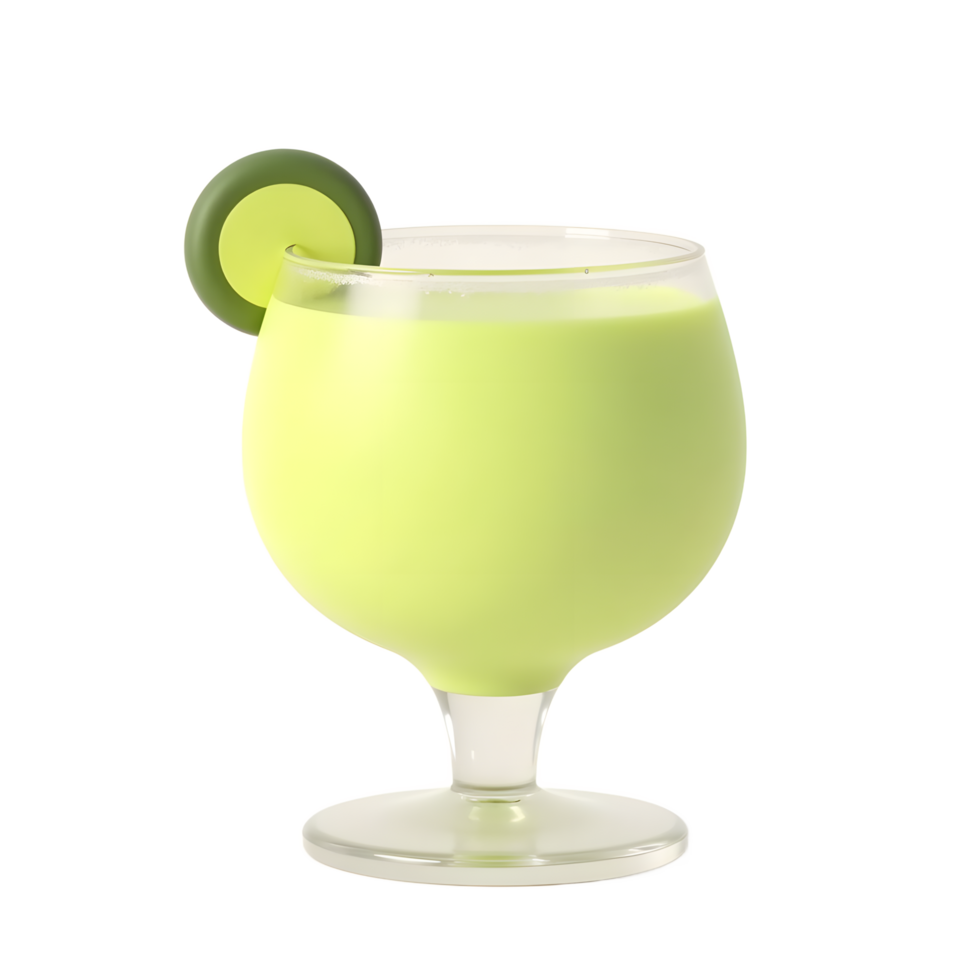 Refreshing Lime Smoothie in Elegant Glassware A Vibrant Culinary Still Life png