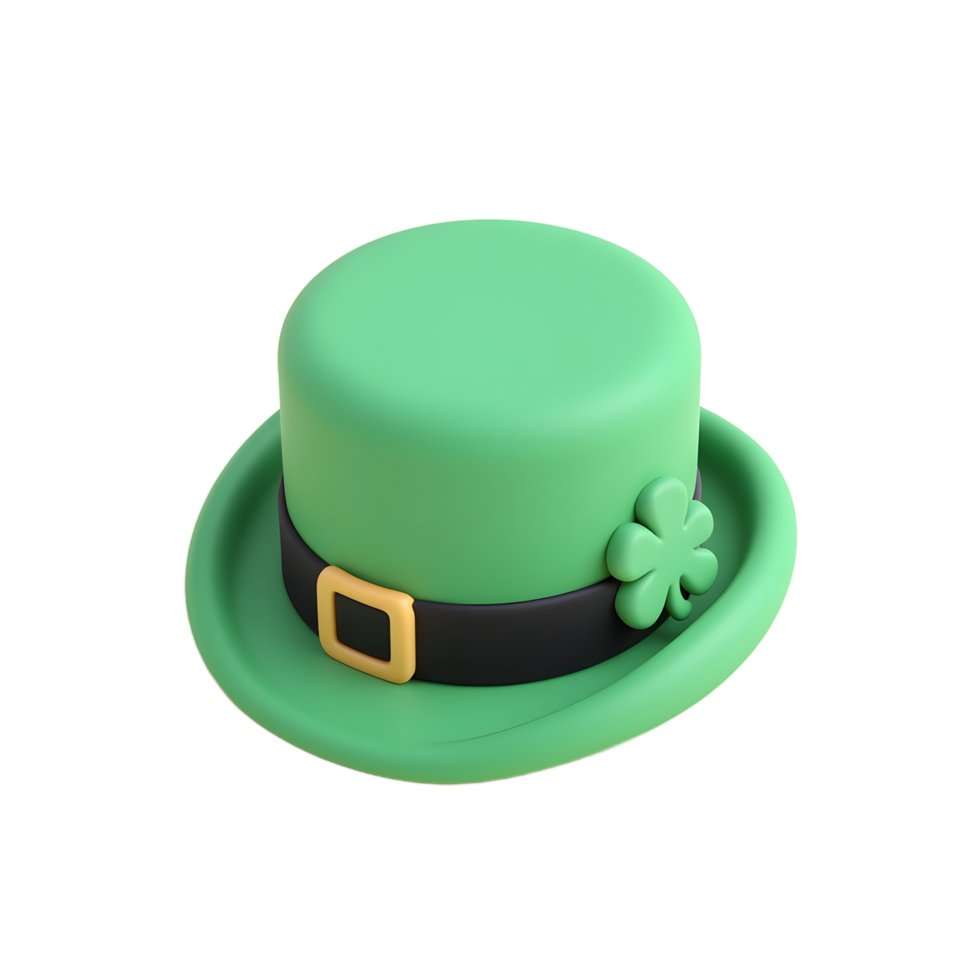 Charming Green Leprechaun Hat A Simple 3D Render png