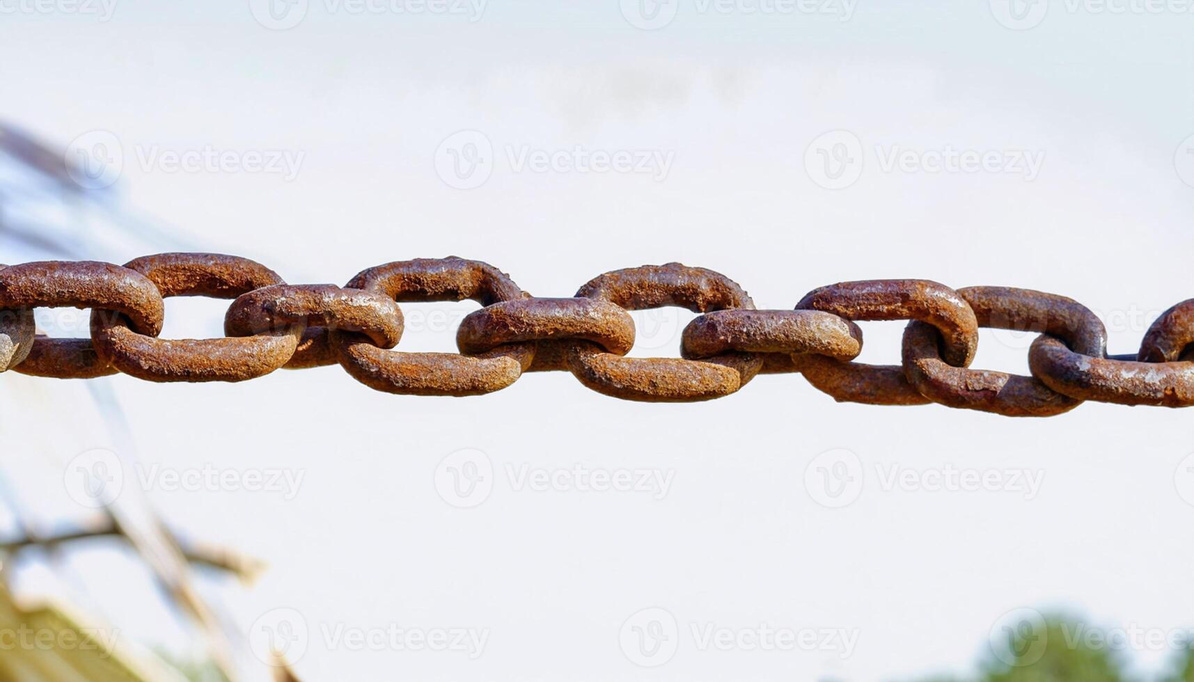 Rustic Chain on Blurry Background photo