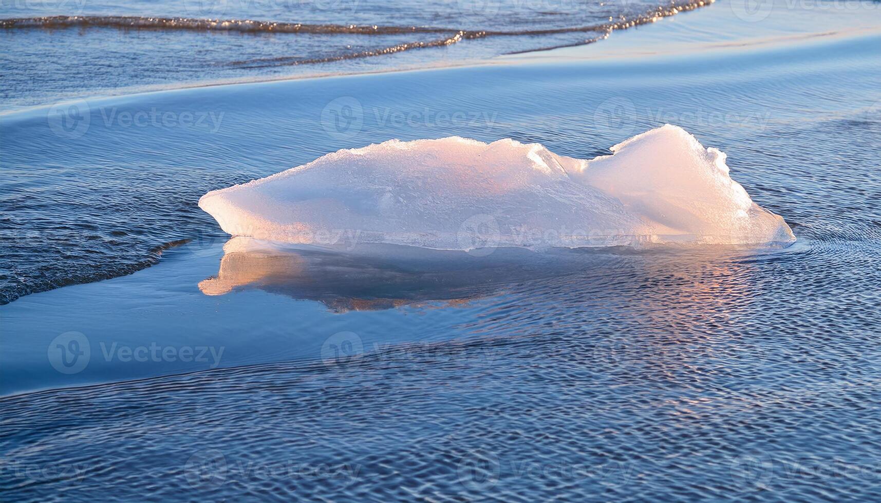 Iceberg Flow on Sea Surface photo