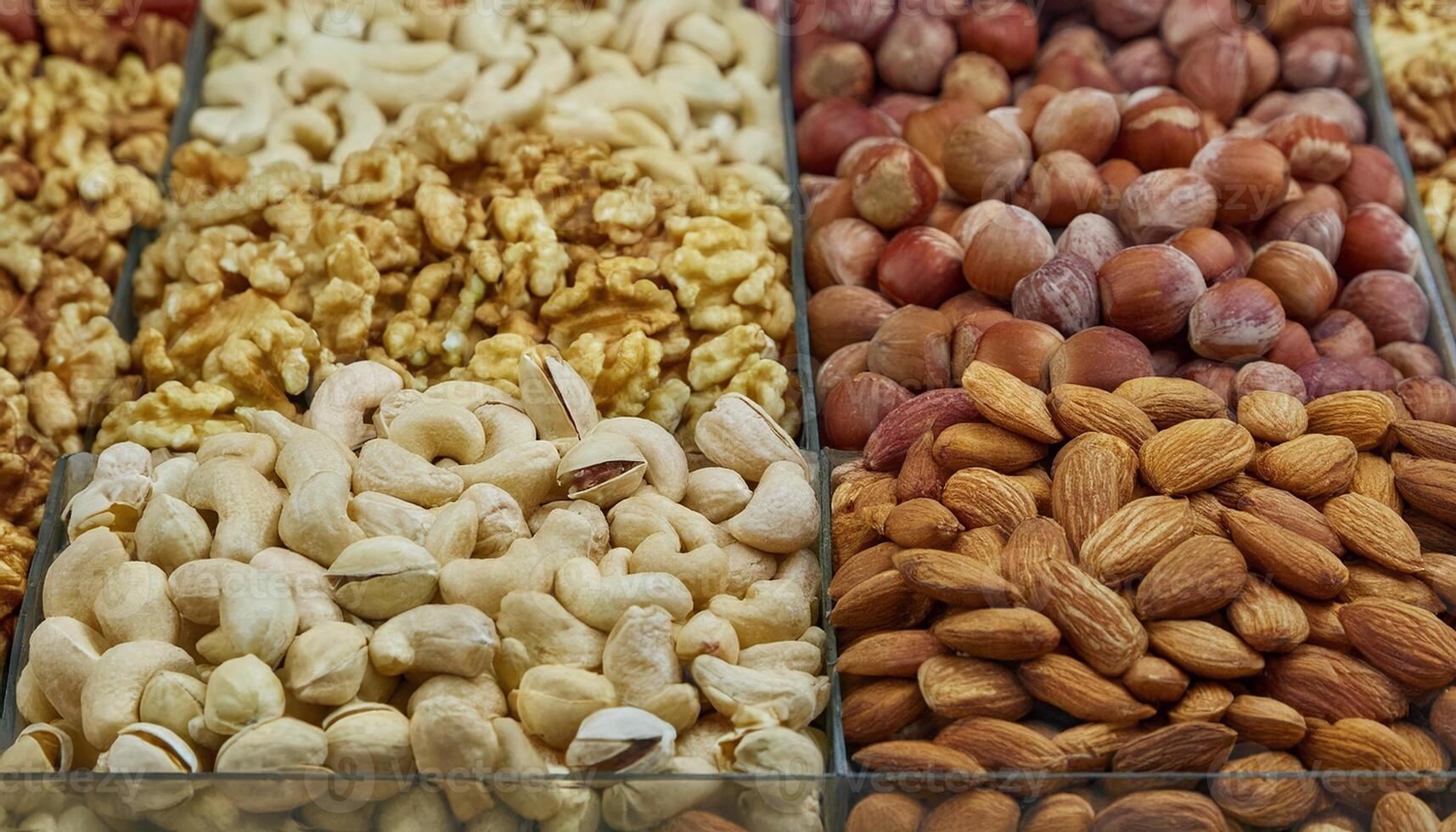 Variety of Nuts at the Market photo