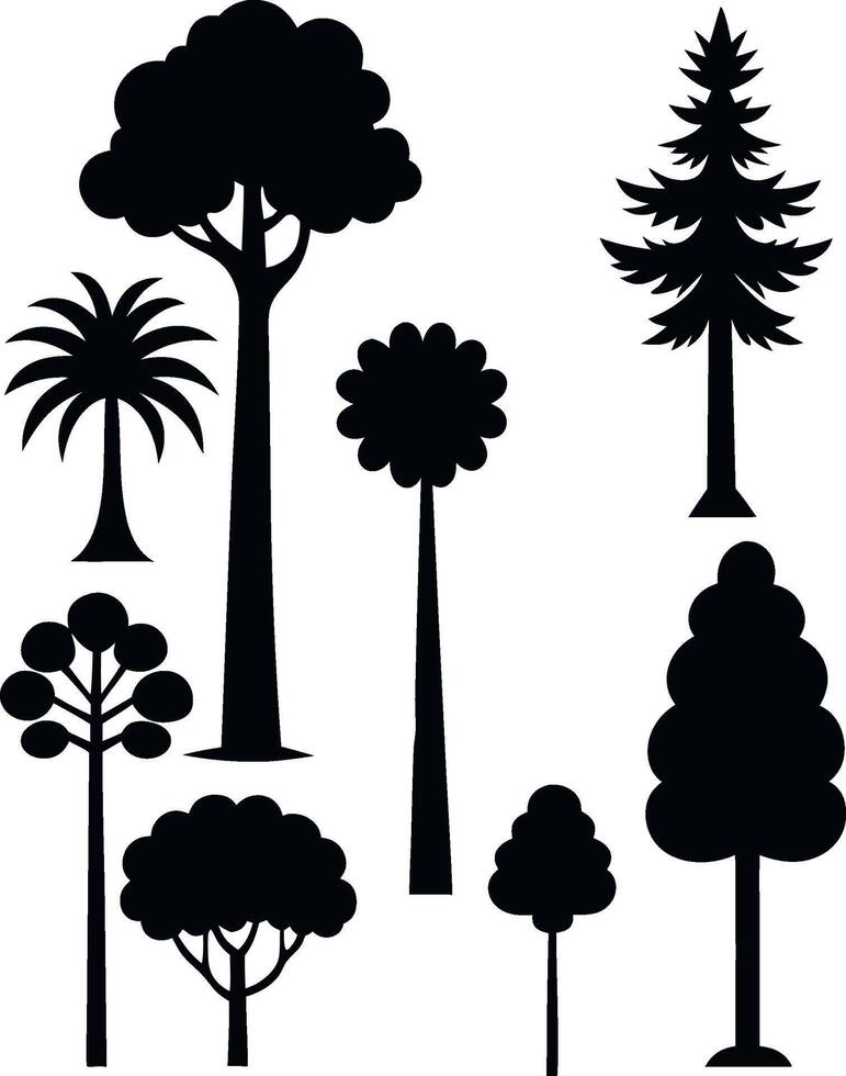 Tree Symbols for Creative Projects vector
