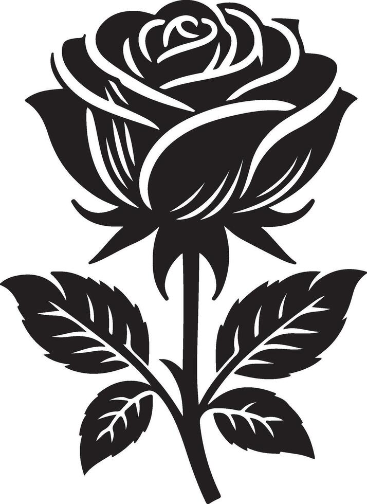 Rose Vectors Silhouettes for Digital and Print Projects