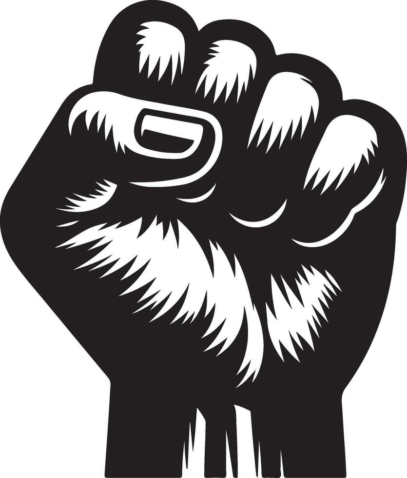 High-Quality Fisted Hand Graphics for Activism and Branding vector