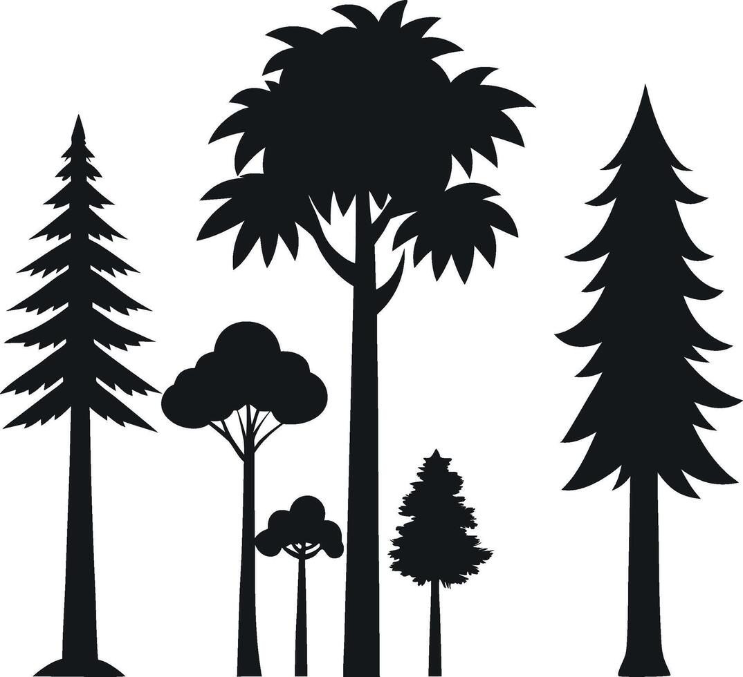 Stunning Tree Symbols Illustrations for Design Projects vector