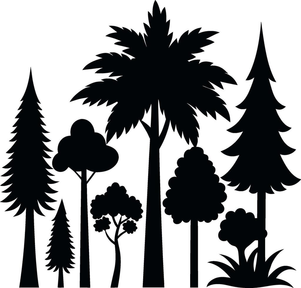 Elegant Tree Symbol Graphics Perfect for Logos and Art vector