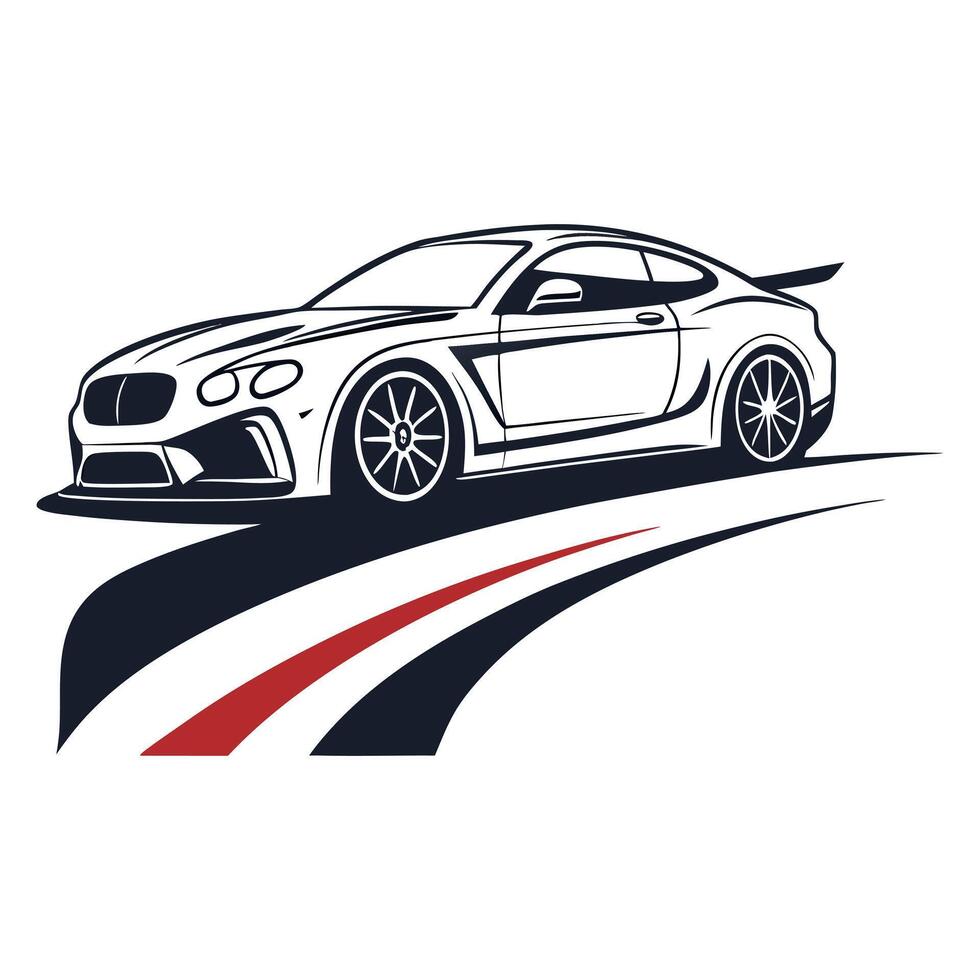 car running road vector