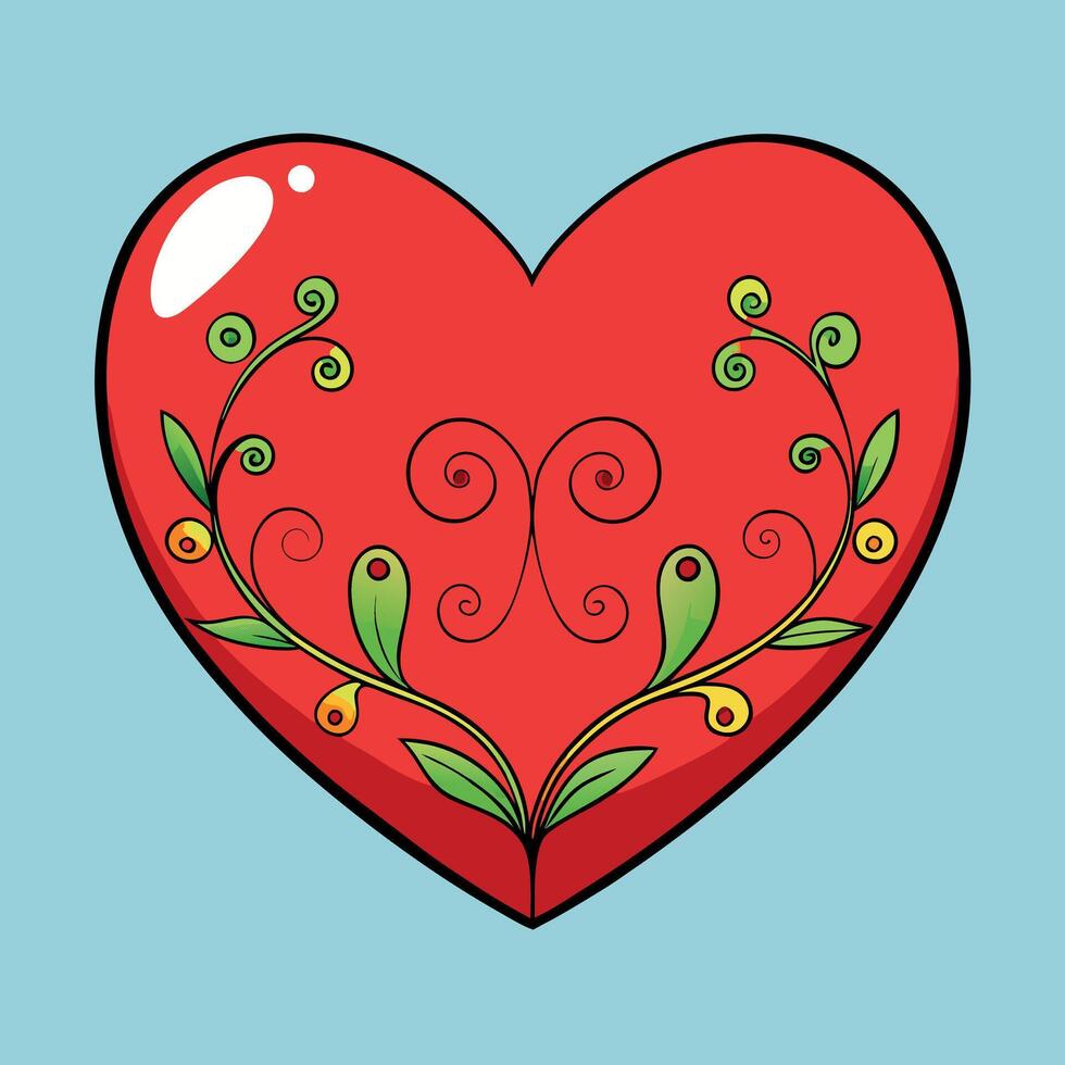 Seamless pattern with red hearts. vector