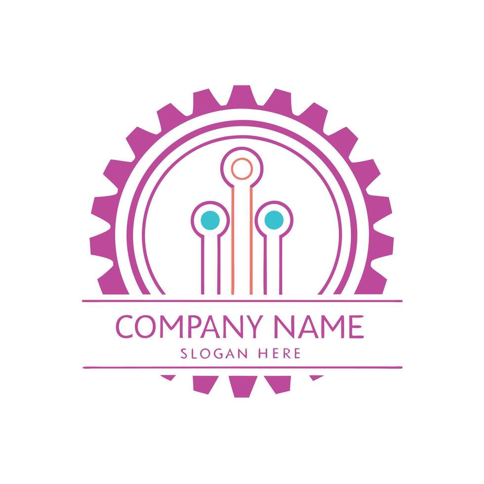a logo for a company that is made up of gears vector