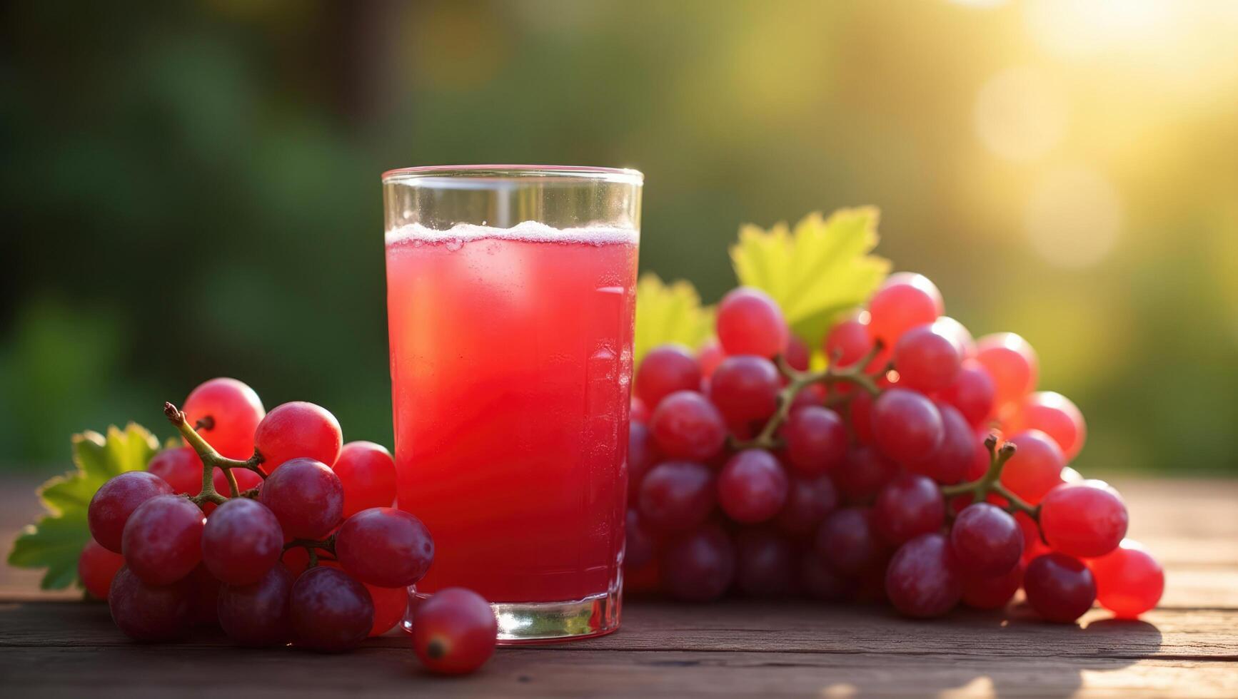 Refreshing Glass of Grape Juice with Deep Purple Hue photo