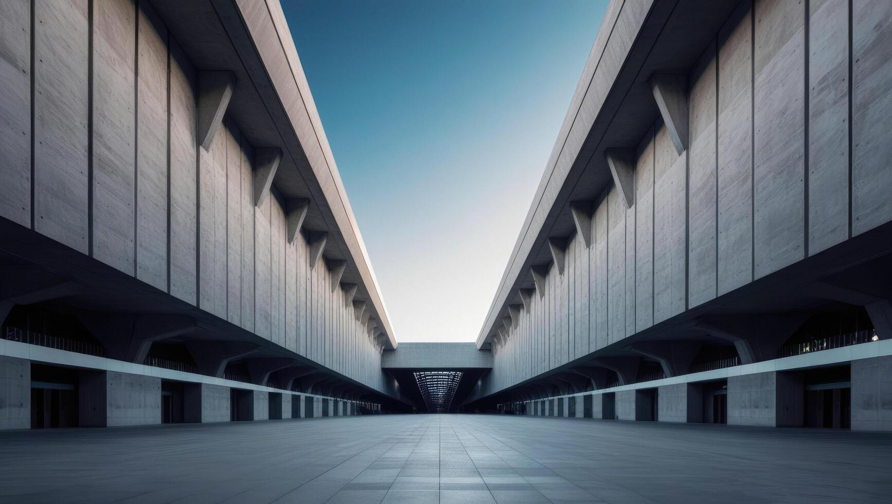 Modern Brutalist Architecture with Minimalist Geometric Design photo