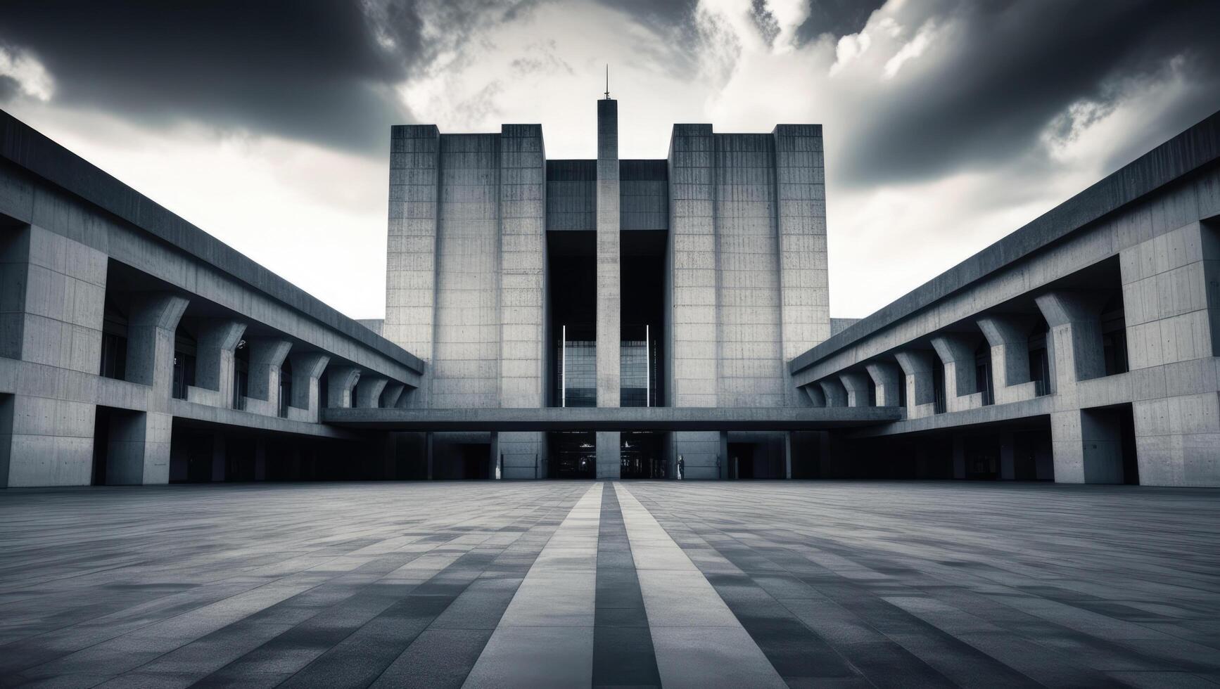 Contemporary Brutalist Building with Minimal Design Elements photo