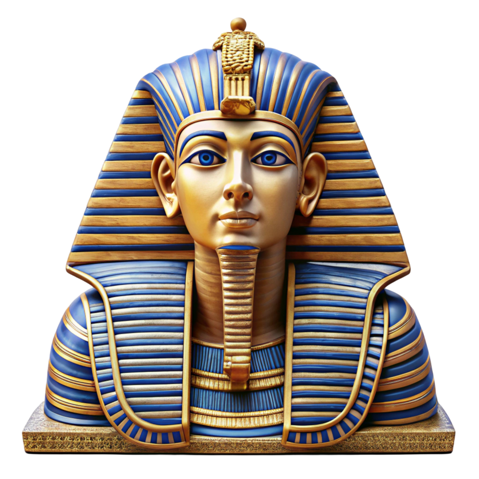 Majestic Bust of Tutankhamun Ancient Egyptian png