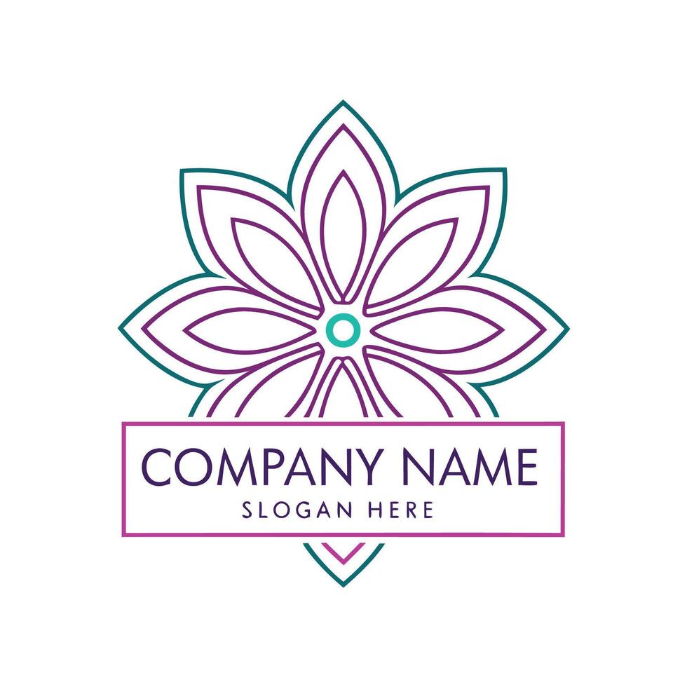 a logo for a flower company on a white background vector