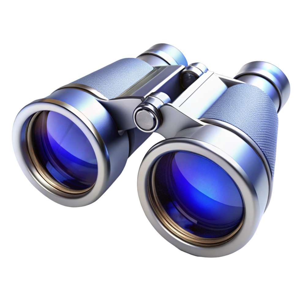 Sleek Silver Binoculars Exploration and Discovery png