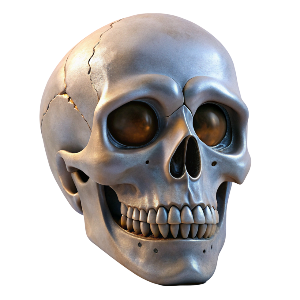 Realistic 3D Skull for Halloween Decorations png