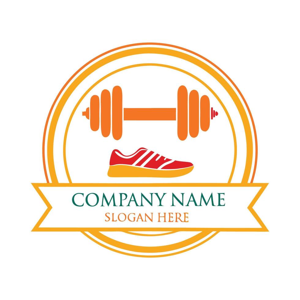 a logo for a gym or fitness center vector