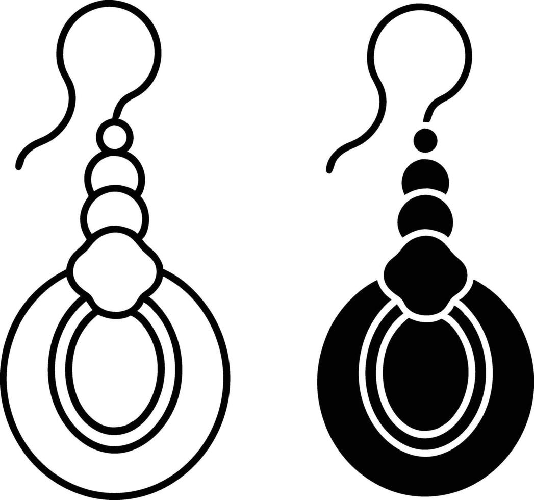 Elegant Dangle Earrings Beaded, Circular, Fashion Jewelry Design vector