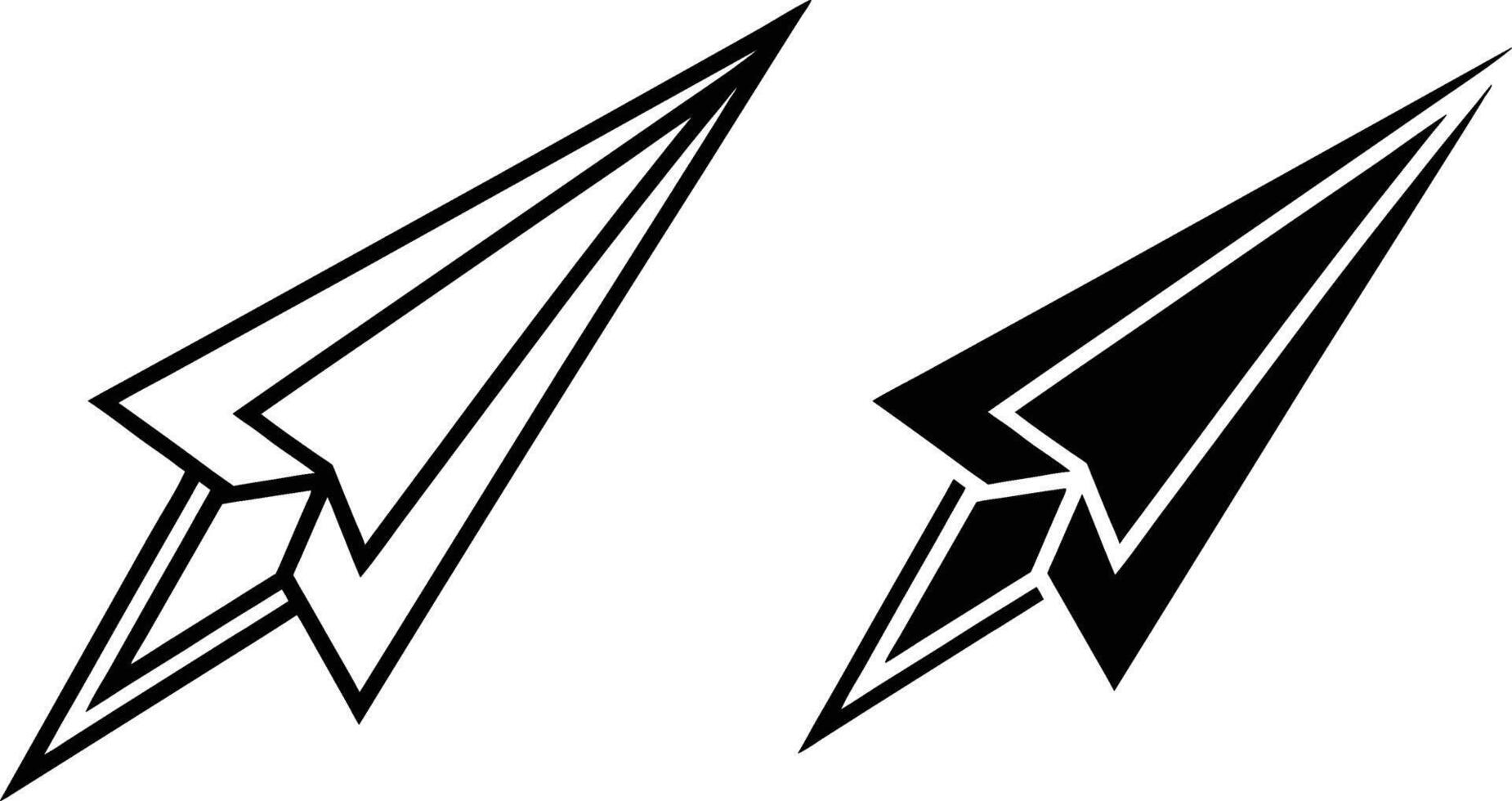Paper Airplane Icons Flight, Design, Symbol, Origami, Craft vector