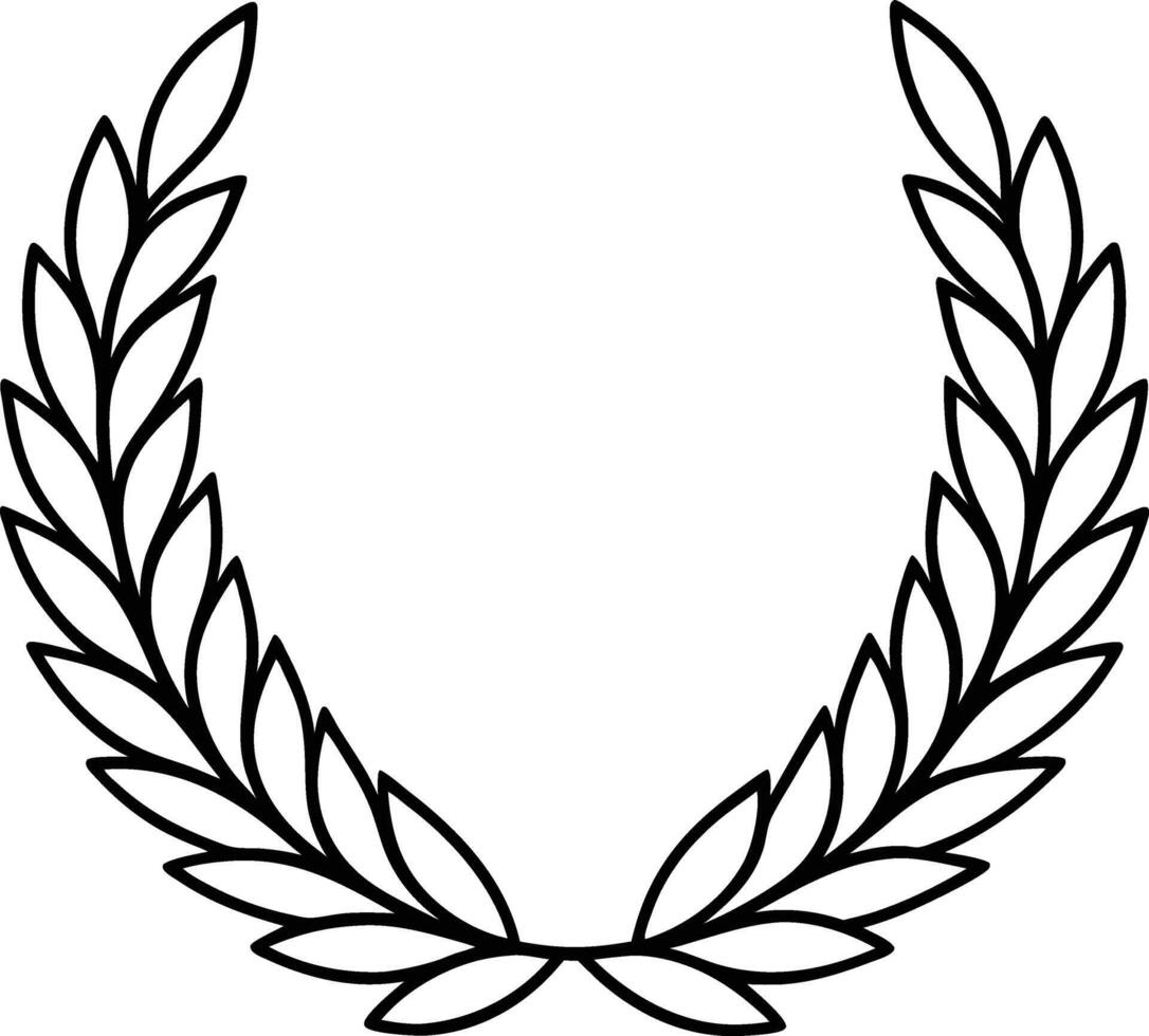 Laurel Wreath Design Classic, Elegant, Award, Symbol, Victory, Triumph, Honor, Achievement, Emblem, vector