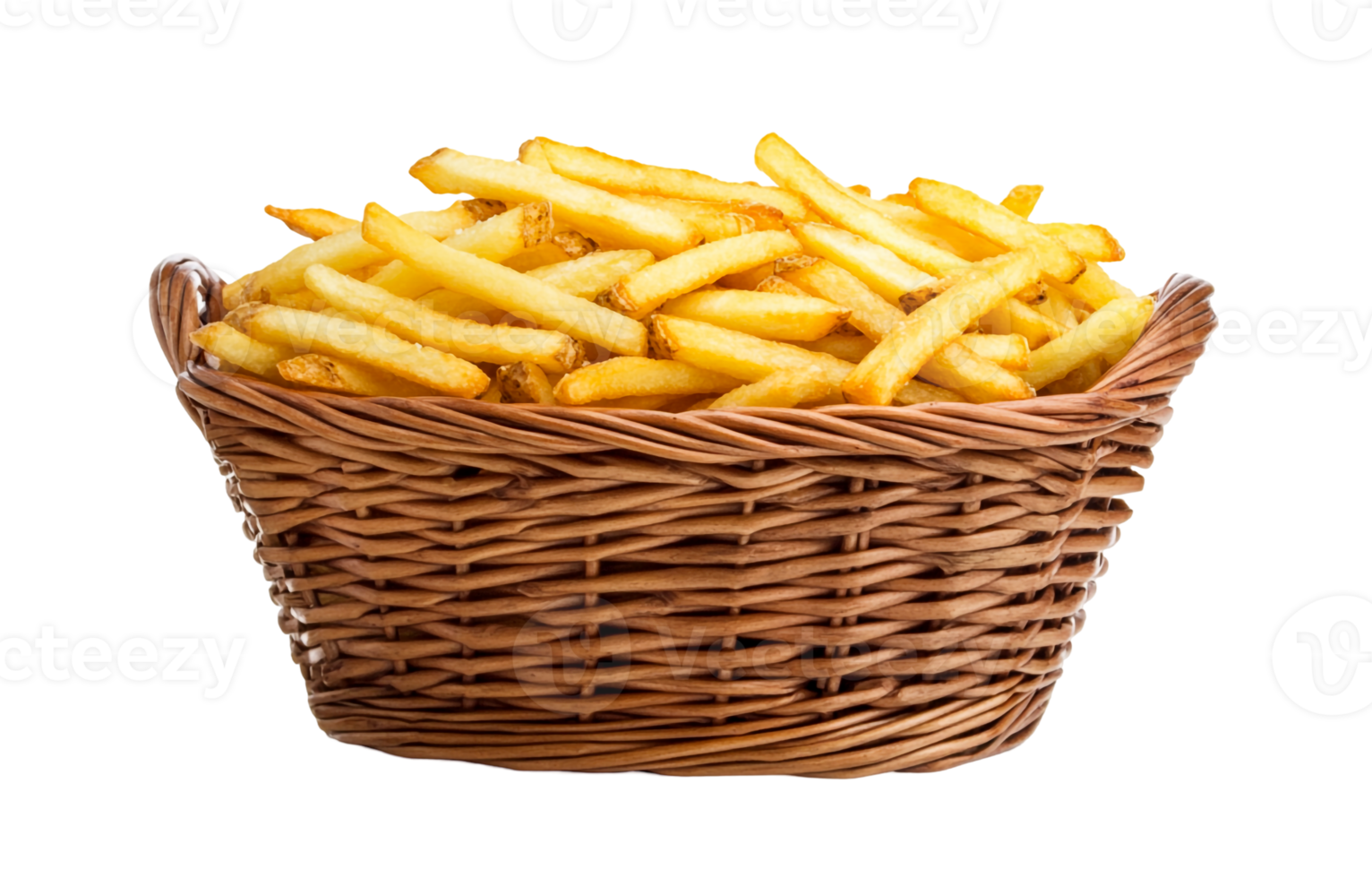 A Heaping Basket of Hot French Fries png