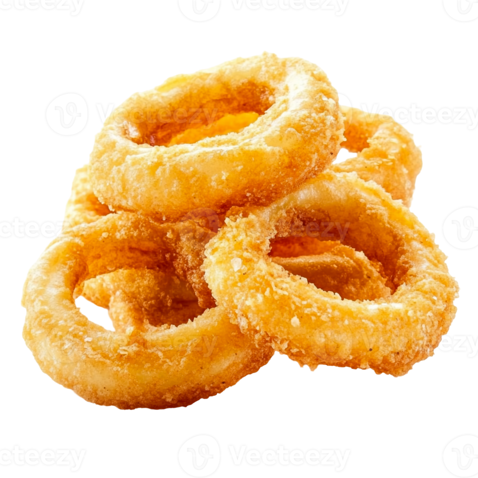 A Tower of Crunchy Fried Onion Rings png