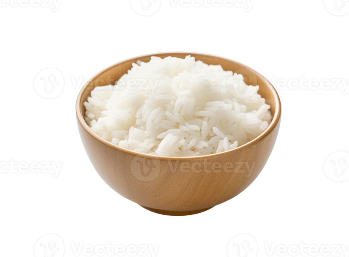 A Serving of White Rice in a Bowl png