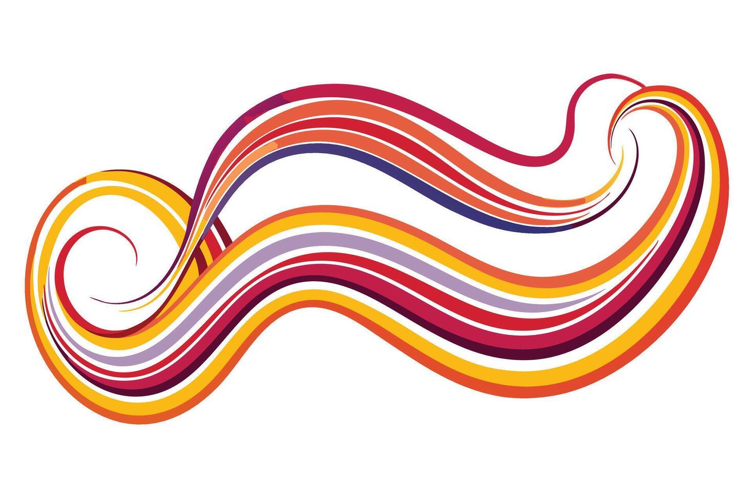 Abstract Colorful Swirling Lines Wave Pattern Design Background vector