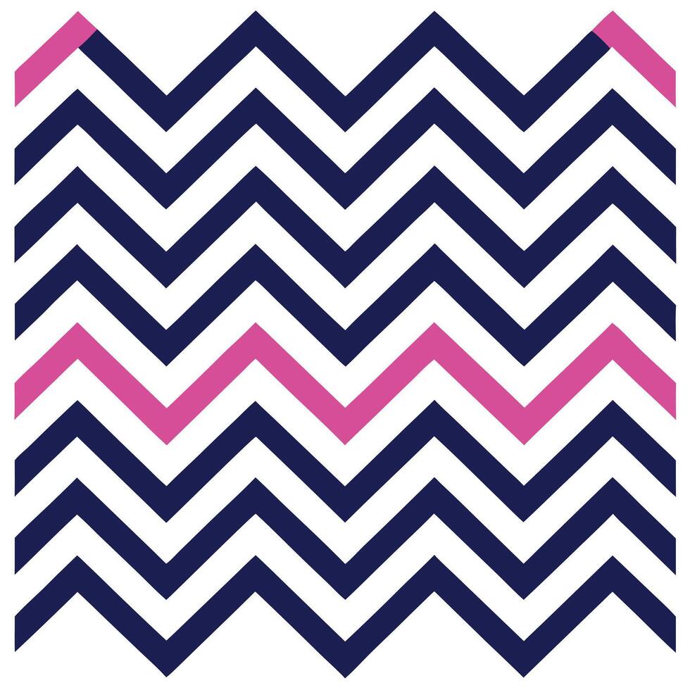Navy Blue and Pink Chevron Zigzag Geometric Pattern Design vector