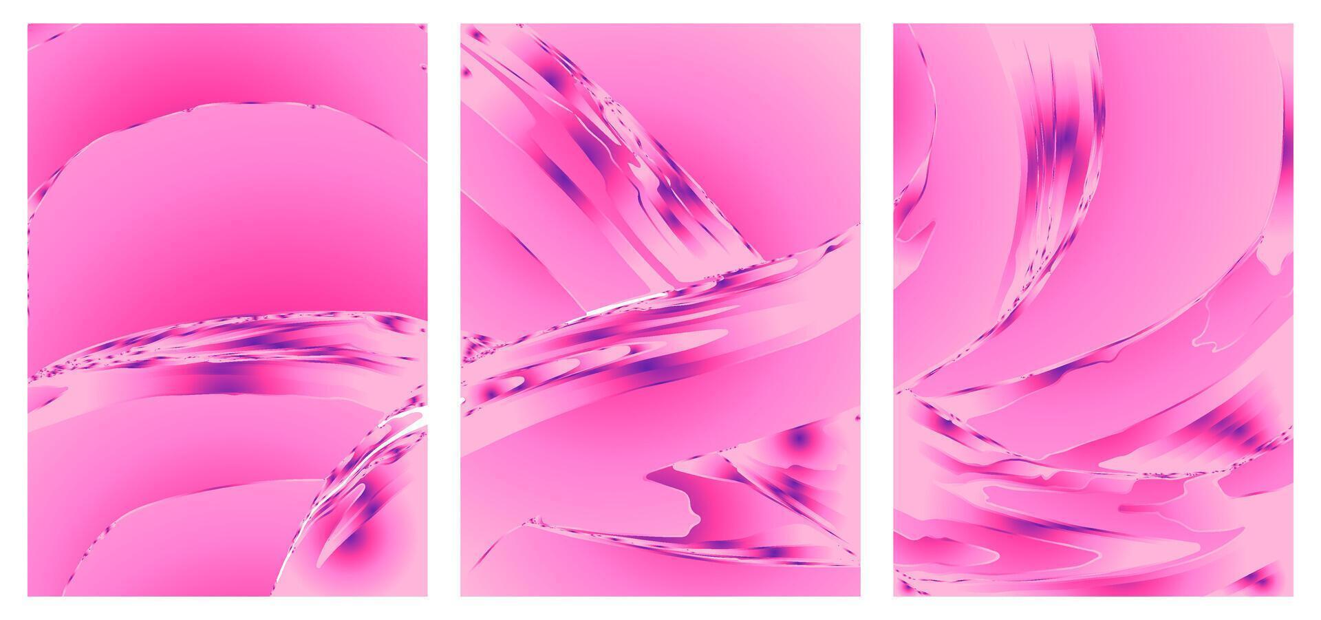 This Abstract Gradient Neon Pink Background Set. Perfect for social media, websites, ads, event posters and digital branding projects. vector