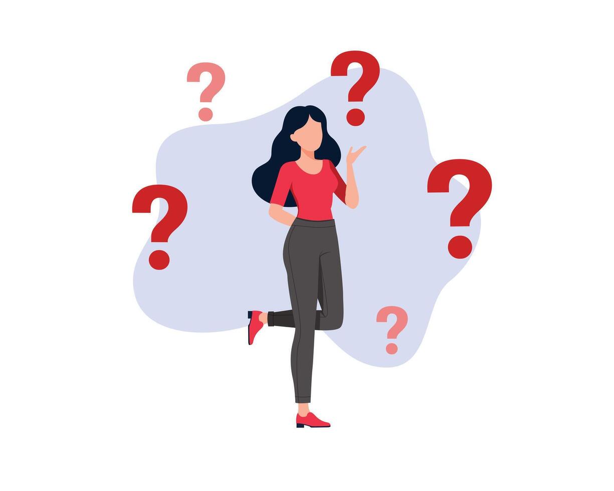 website faq section user help desk customer support frequently asked questions problem solution vector