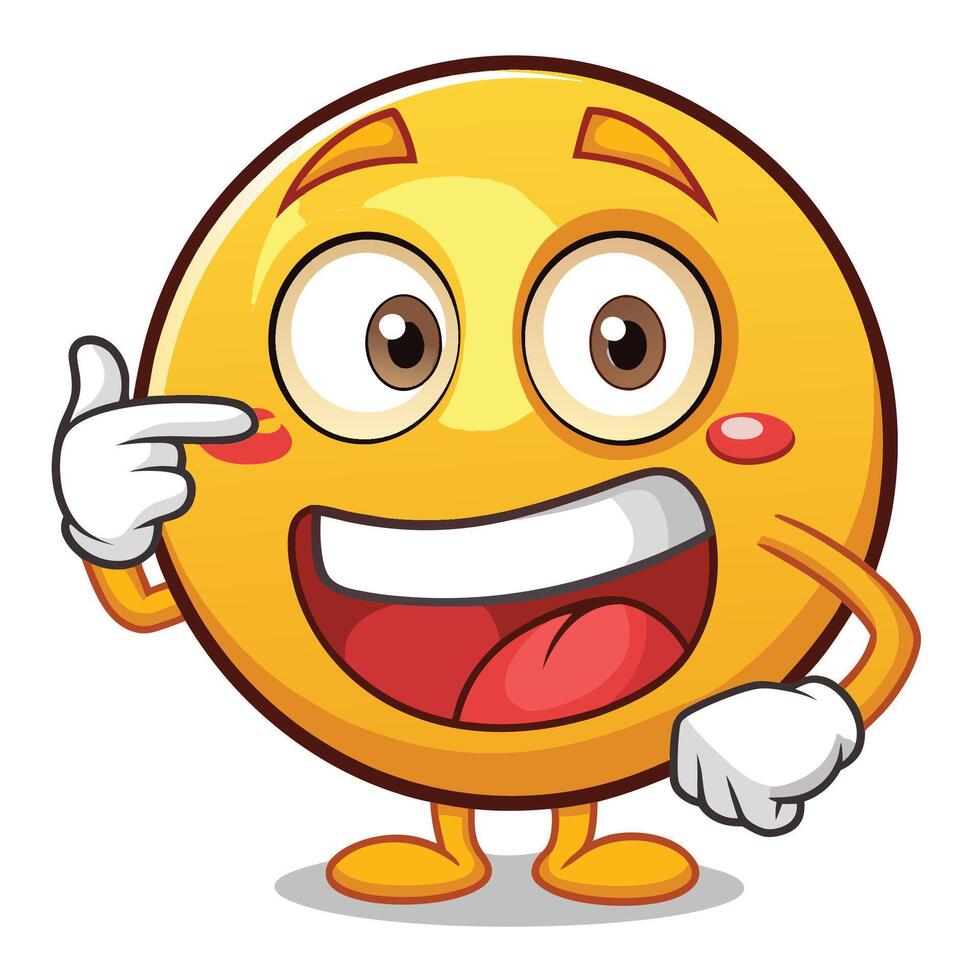 emoticon character showing a thumbs up sign vector