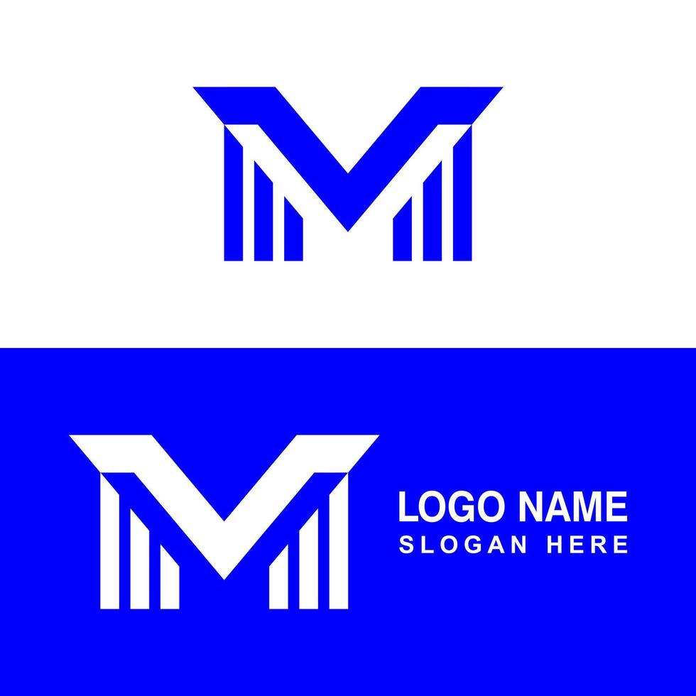 M logo template design. vector