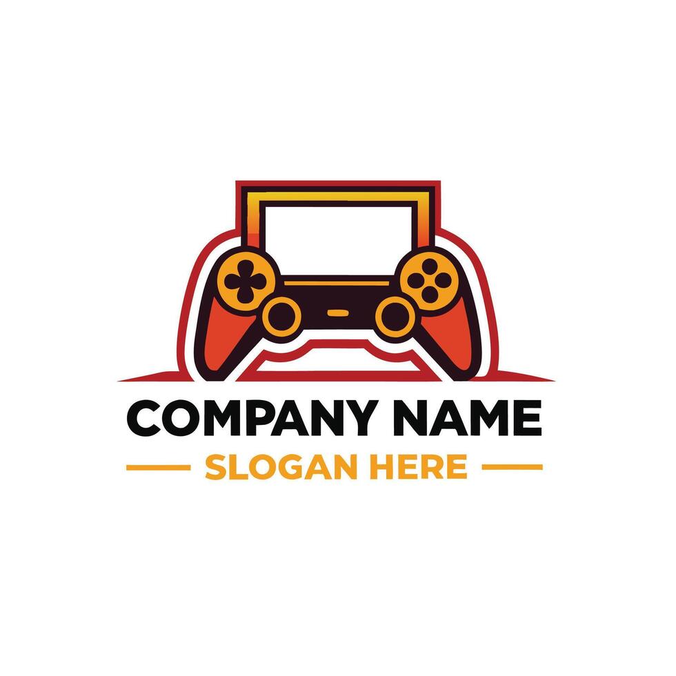 game controller logo design art vector