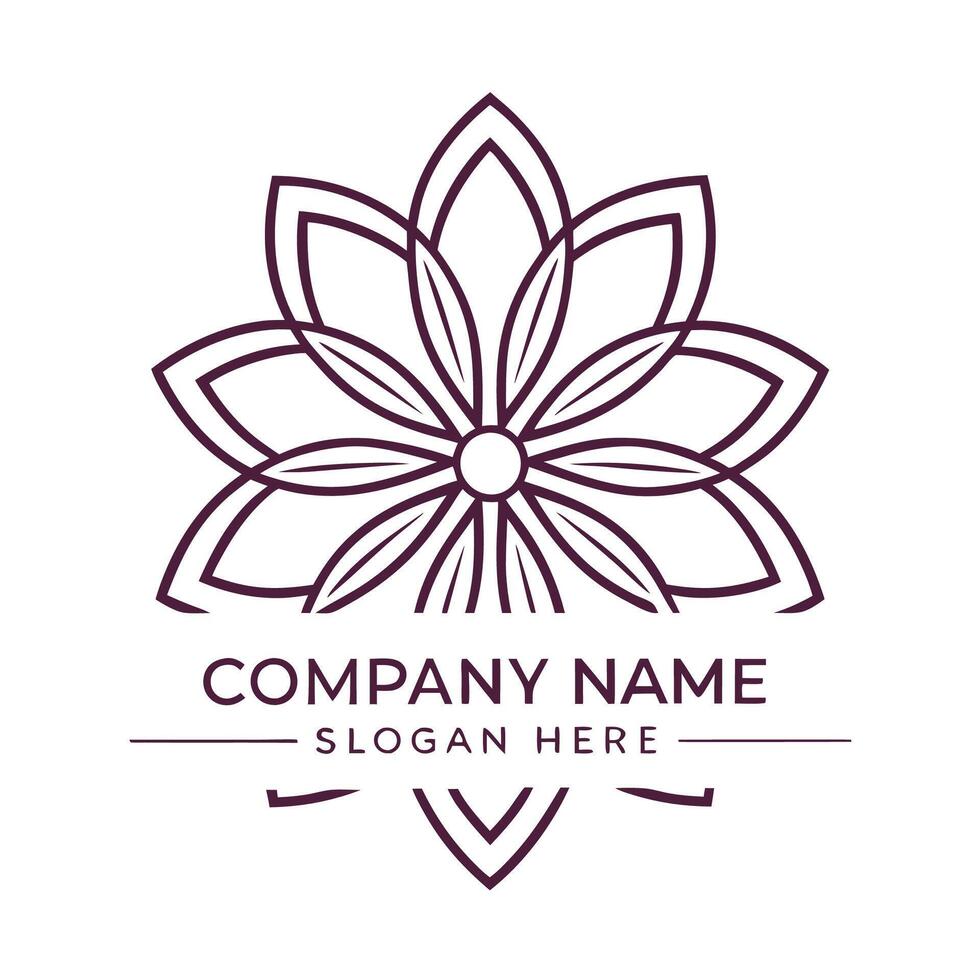 a flower logo design for a company vector