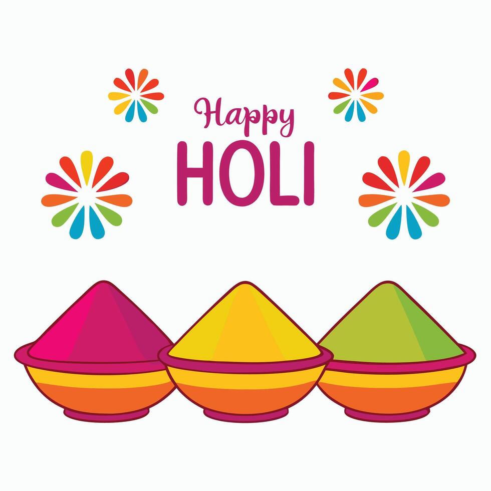 happy holi illustration vector