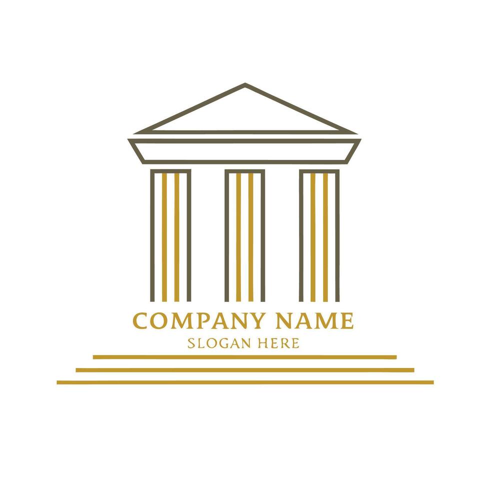 a logo for a company that is made up of columns vector