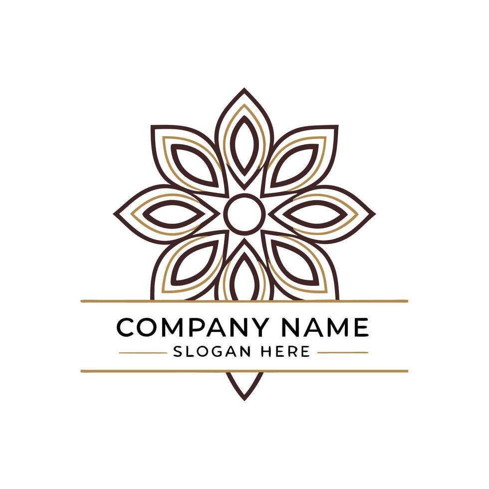 a logo design for a flower company vector
