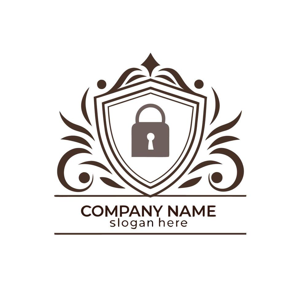a lock and key logo for a company vector