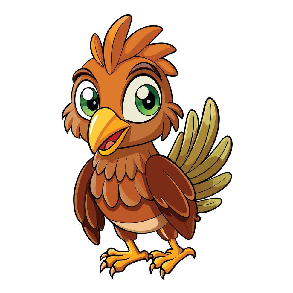 Little bird animal cartoon sticker vector