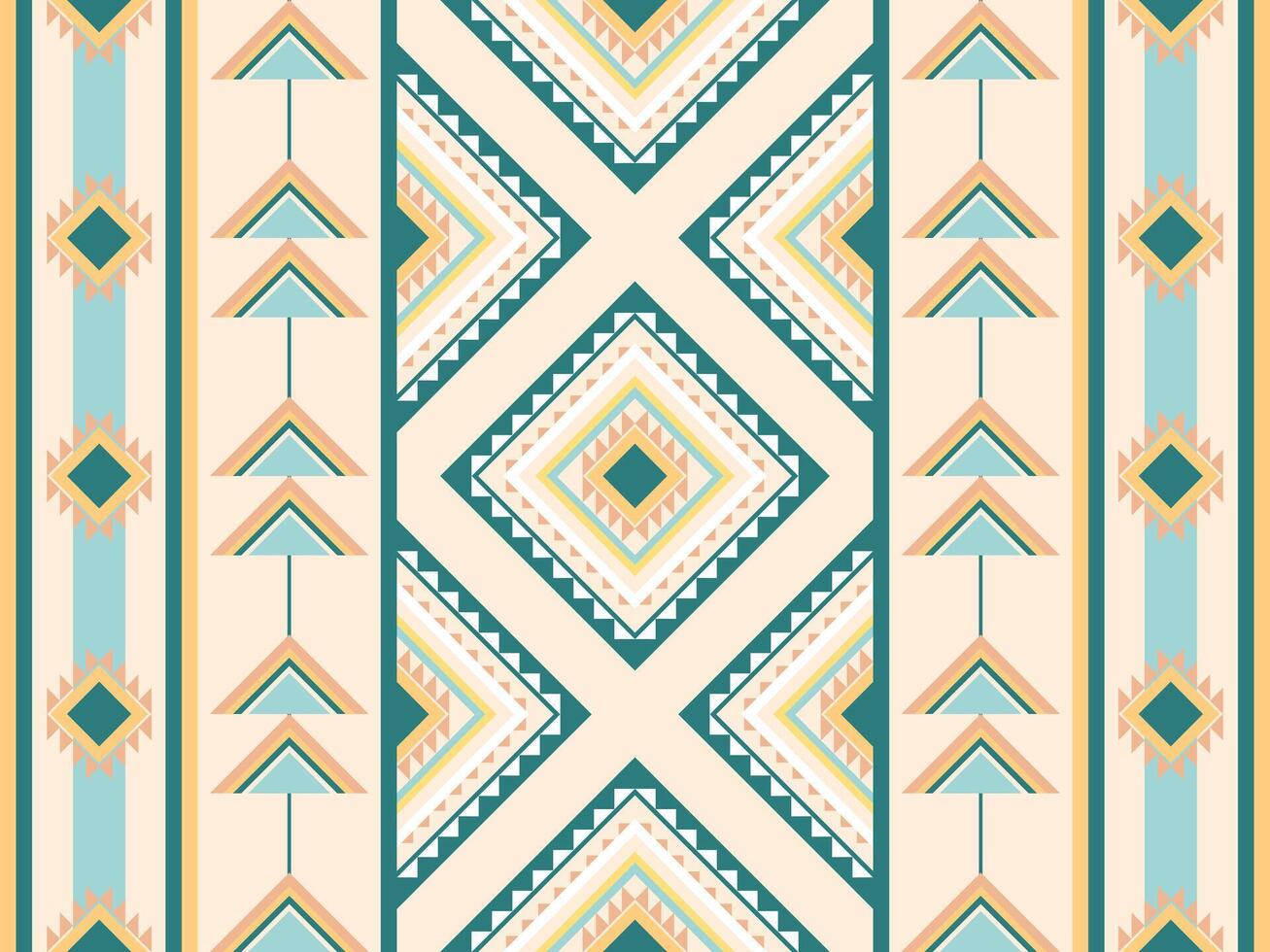 Ethnic seamless pattern. Tribal geometric background. Boho ornament. Navajo pattern design. Native American style. clothing, textile, background, wallpaper, carpet, print vector