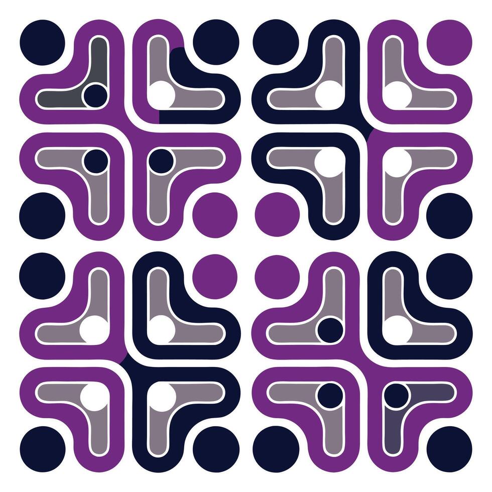 Abstract Organic Curves and Geometric Patterns Projects vector