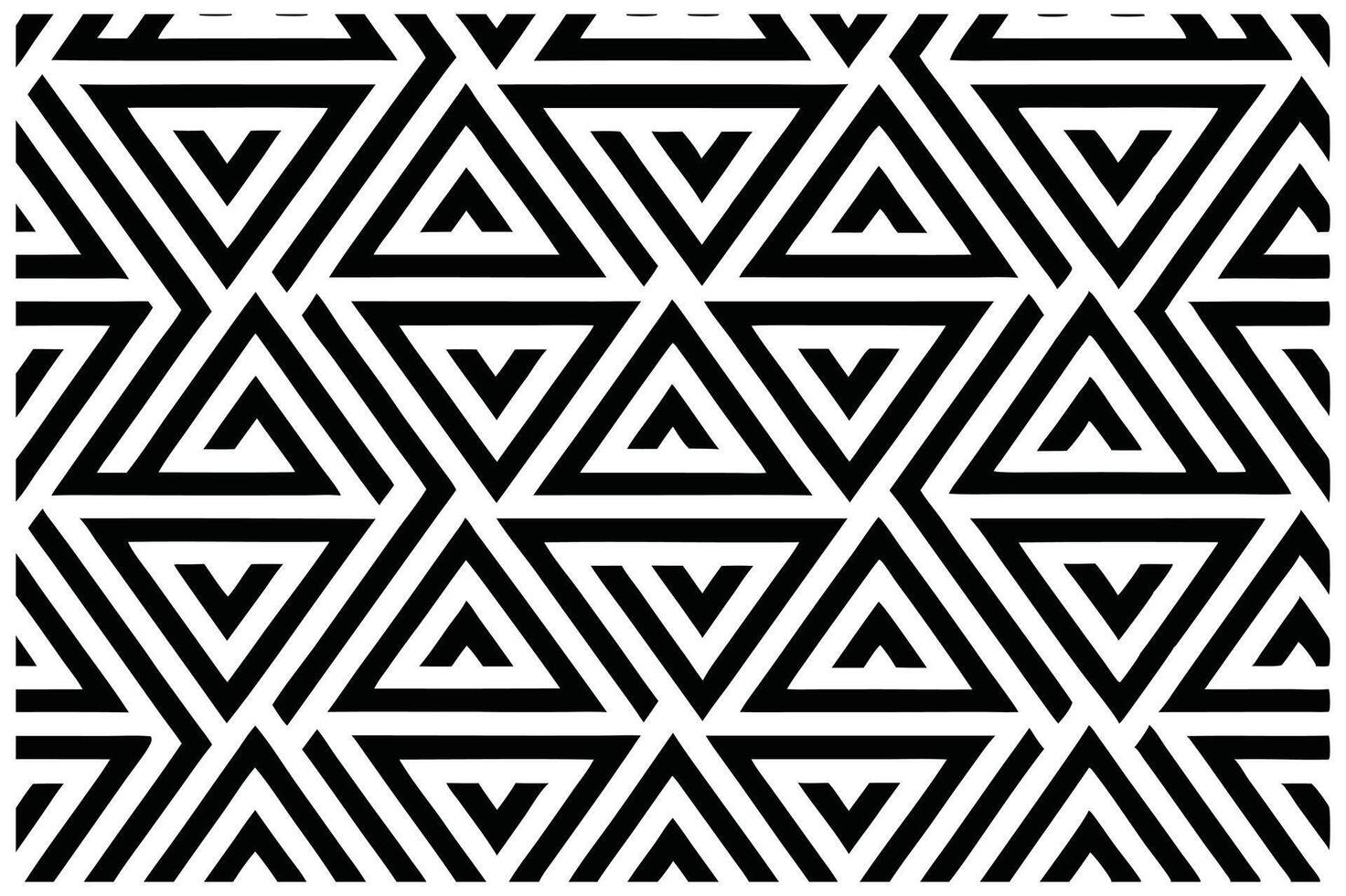 Minimalist Black-and-White Interlocking Shapes in a Geometric Design vector