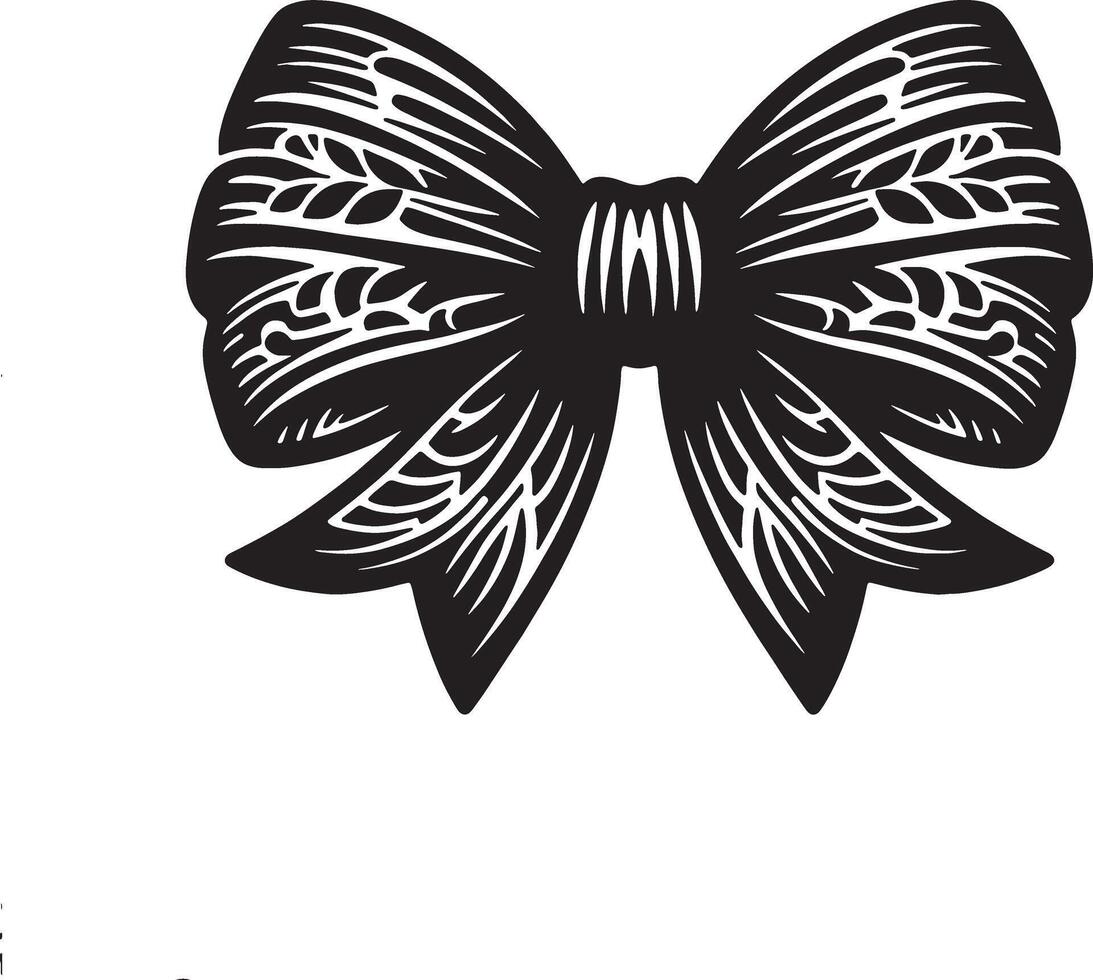 Stylish Bow Ribbon Silhouette for Elegant Illustrations vector
