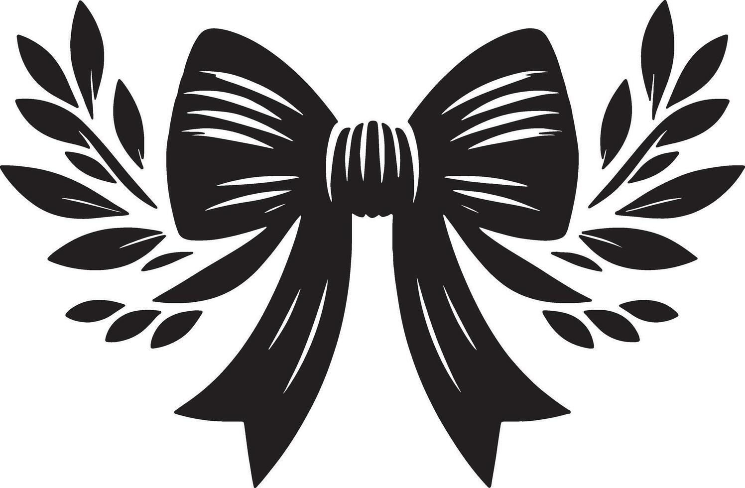 Elegant Bow Ribbon Shape for Sophisticated Illustrations vector