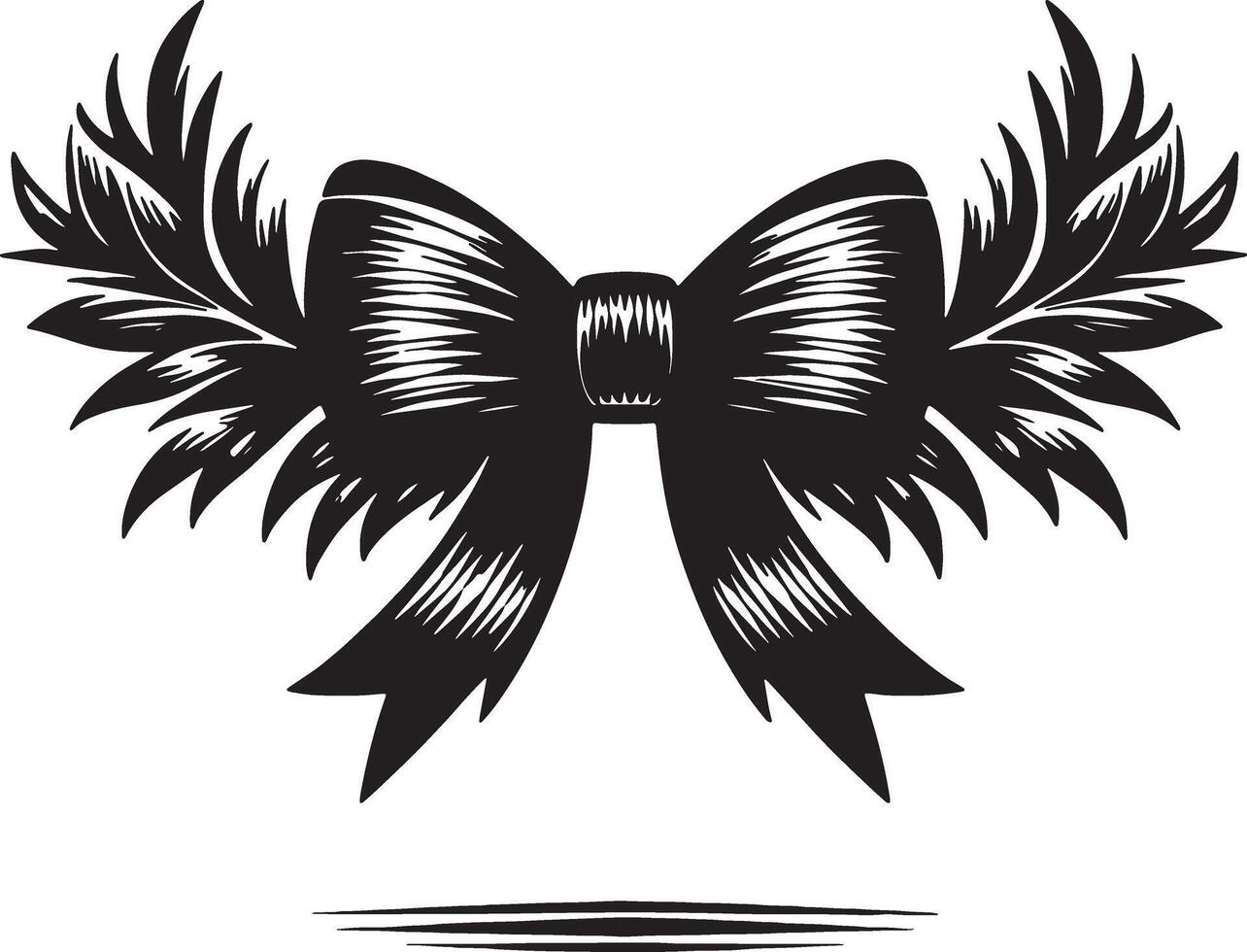 Clean Ribbon Bow Icon for Creative Digital Projects vector